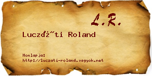 Luczáti Roland névjegykártya