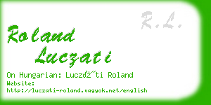 roland luczati business card